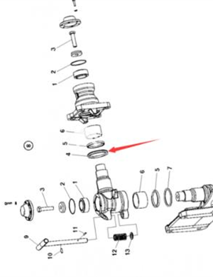 Middle hinged V-ring part number 4700388171