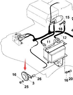 Horn part number 470099027 