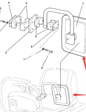 Reverse mirror part number 4700393204