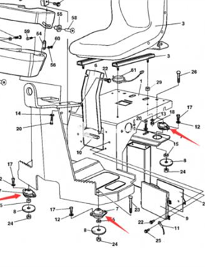  Frame shock absorber block part number 4700387685