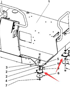 Part number 4700902797 for the cab shock absorber block