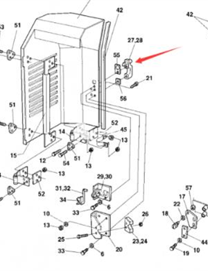 Side door handle part number 371449 