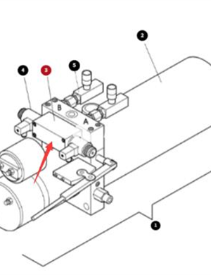  Left part number D963125338  of the directional valve for the boom lift valve