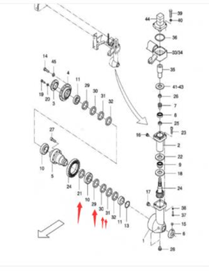  Bearing adjustment gasket part number D932101171