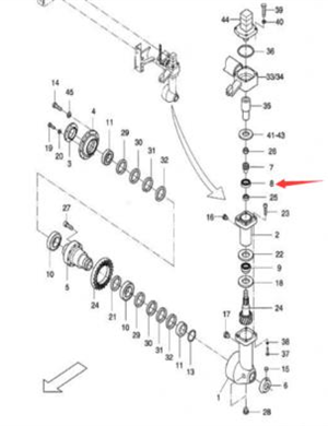 Angle tooth bearing part number D935229706 