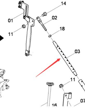 Adjustable pull rod part number 4812025509