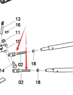 Pulling screw left part number D439086503 