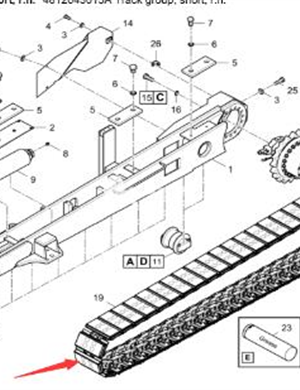 Track Chain Rail Assembly Part Number 4812043360