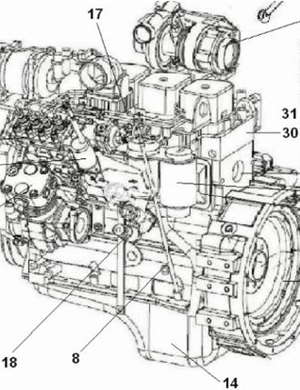 Diesel engine assembly part number CP27503 