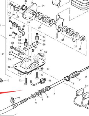 Gear cable part number 05561200 