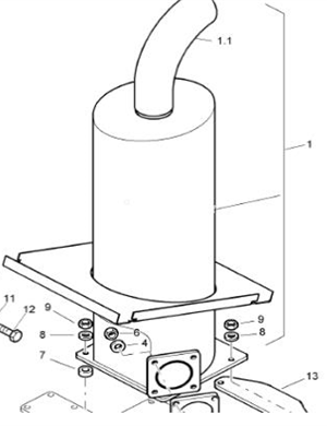 BOMAG  Silencer part number 05727449