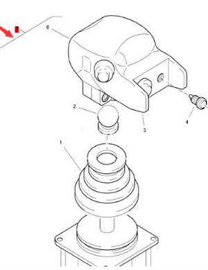 BOMAG  Side operation handle assembly part number 0556155