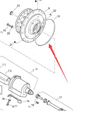 BOMAG drum vibration O-ring part number 06223654