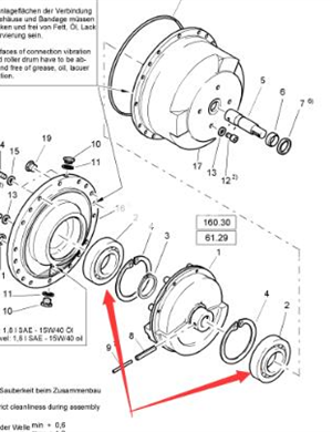 BOMAG vibration flange part number 50011601