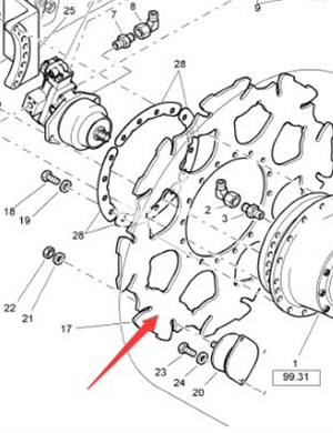  BOMAG drive plate part number 58130143