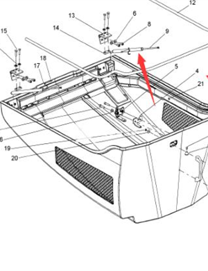 BOMAG engine hood gas spring part number 05050131 