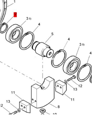 BOMAG steel drum vibration shaft snap ring part number 09214300