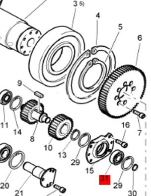 BOMAG intermediate vibration body bearing part number 05224231 