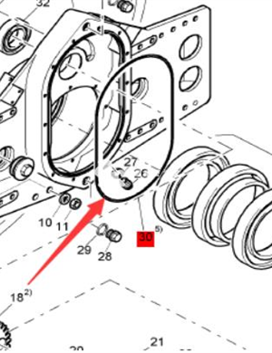 BOMAG drum vibration O-ring part number 06223944