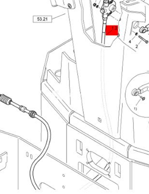 BOMAG throttle cable part number 05993062