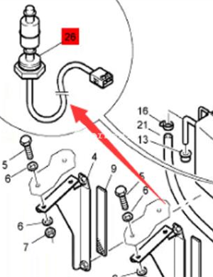 BOMAG engine auxiliary water tank water level sensor part number 05834103