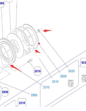 BOMAG walking motor brake repair kit part number 9225 