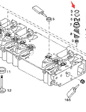 BOMAG valve spring snap ring part number 05717930