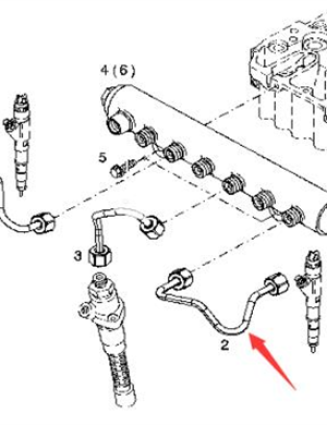 BOMAG high-pressure oil pipe part number 05729694