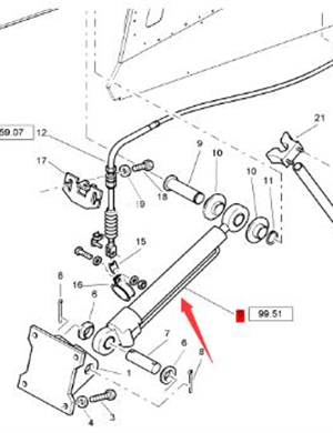  BOMAG engine hood lift cylinder part number 05850085