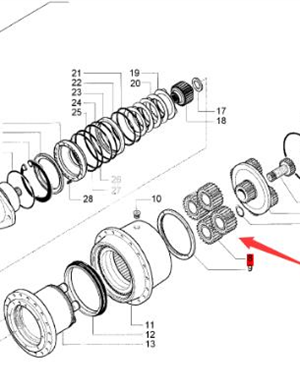    BOMAG reducer gear part number 05902281 