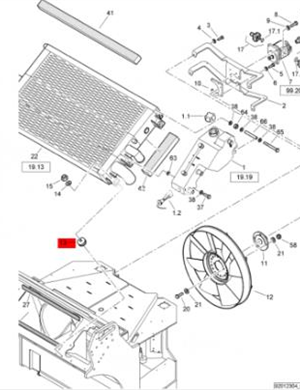  BOMAG radiator shock absorber block part number 06115816 