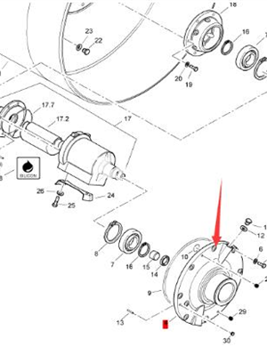 BOMAG old-fashioned vibration flange part number 92020545 