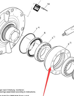 BOMAG vibration flange bearing shell part number 92020923 