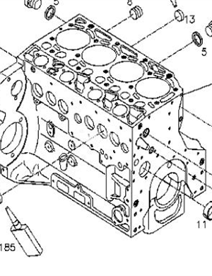 BOMAG engine cylinder body part number 05716643 