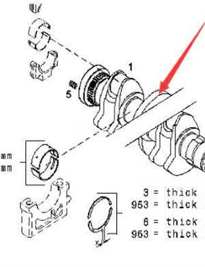 BOMAG crankshaft assembly part number 05716212