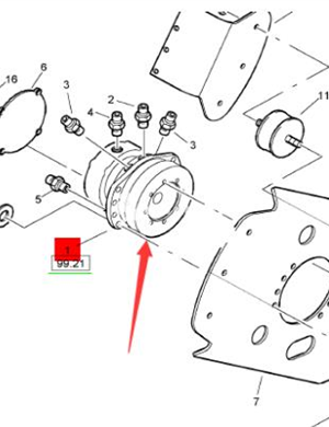 BOMAG walking motor assembly part number 05818205