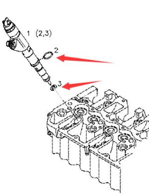  BOMAG fuel injector O-ring part number 0571795 