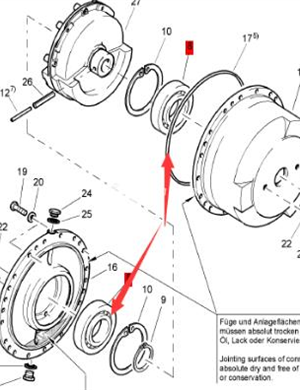 BOMAG steel wheel vibration bearing part number 05224375