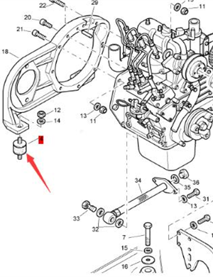  BOMAG engine foot pad part number 06116912