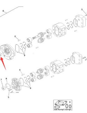  BOMAG gear pump oil seal part number 05851117 