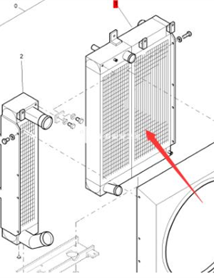 BOMAG water tank radiator assembly part number 05903214