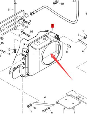 BOMAG engine water tank part number 05903234