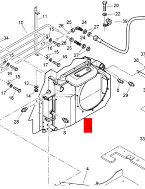 BOMAG engine water tank part number 05903303 