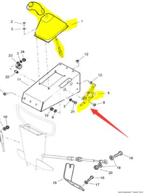 BOMAG throttle cable assembly part number 900502 