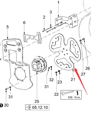 BOMAG walking drive plate part number 2527024 