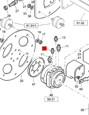 BOMAG oil pipe joint part number 05540009