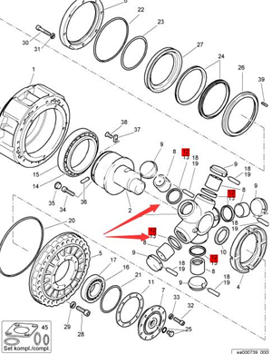  BOMAG rotor motor piston ring part number 05803123