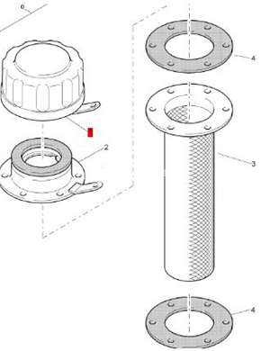 BOMAG hydraulic oil tank cover part number 05824033