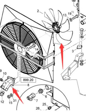  BOMAG fan motor part number 330052041 