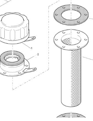  BOMAG hydraulic oil tank cover part number 05824010